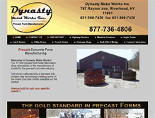 Tablet Screenshot of dynastymetalworks.com